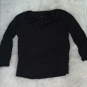 Black Quarter-Zip Sweatshirt